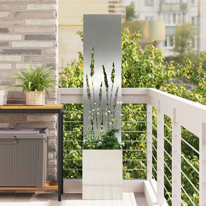 Garden Privacy Screen Silver 32 x 150 cm Galvanised steel