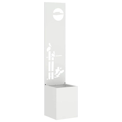 Garden Privacy Screen White 32 x 32 x 150 cm Cold-rolled steel