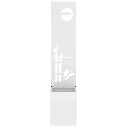 Garden Privacy Screen White 32 x 32 x 150 cm Cold-rolled steel