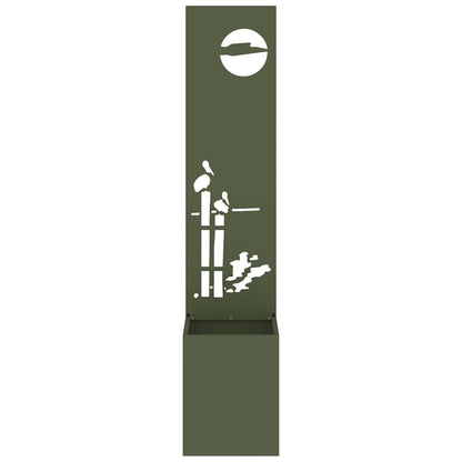 Garden Privacy Screen Olive green 32 x 150 cm Cold-rolled steel