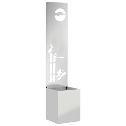 Garden Privacy Screen Silver 32 x 150 cm Galvanised steel