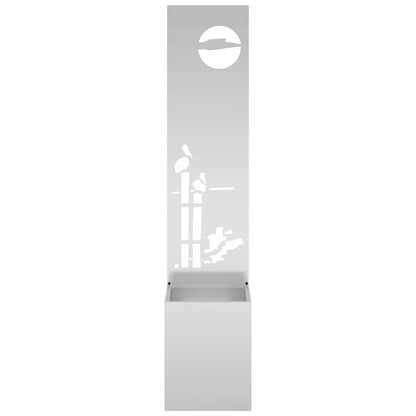 Garden Privacy Screen Silver 32 x 150 cm Galvanised steel
