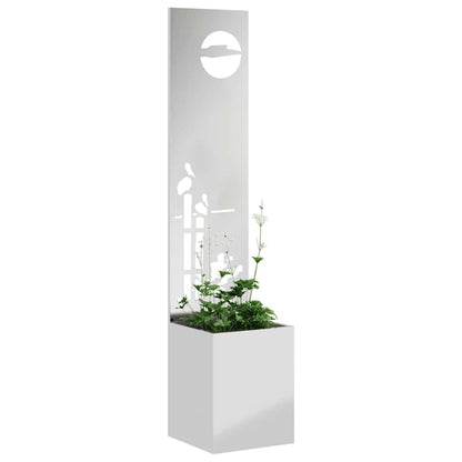 Garden Privacy Screen Silver 32 x 150 cm Galvanised steel