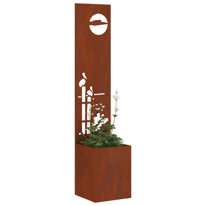 Garden Privacy Screen Rusty 32 x 150 cm Weathering steel