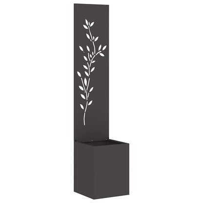 Garden Privacy Screen Black 32 x 32 x 150 cm Cold-rolled steel