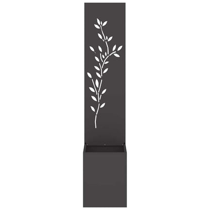 Garden Privacy Screen Black 32 x 32 x 150 cm Cold-rolled steel