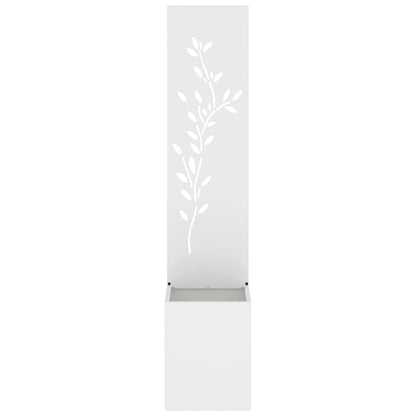 Garden Privacy Screen White 32 x 32 x 150 cm Cold-rolled steel