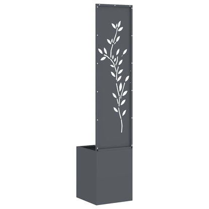 Garden Privacy Screen Floral Anthracite 32 x 32 x 150 cm