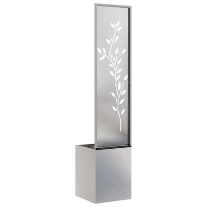 Garden Privacy Screen Sliver 32 x 32 x 150 cm Stainless steel