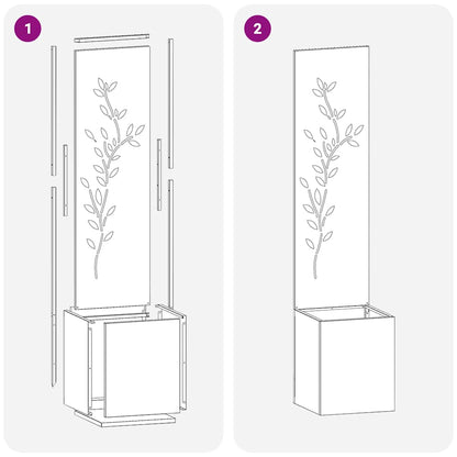 Garden Privacy Screen Silver 32 x 32 x 150 cm Galvanised steel