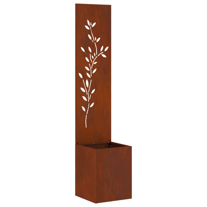 Garden Privacy Screen Rusty 32 x 32 x 150 cm Weathering steel