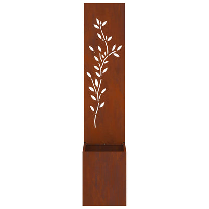 Garden Privacy Screen Rusty 32 x 32 x 150 cm Weathering steel