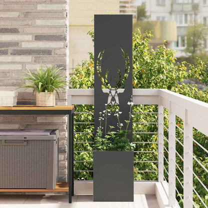 Garden Privacy Screen Black 32 x 32 x 150 cm Cold-rolled steel