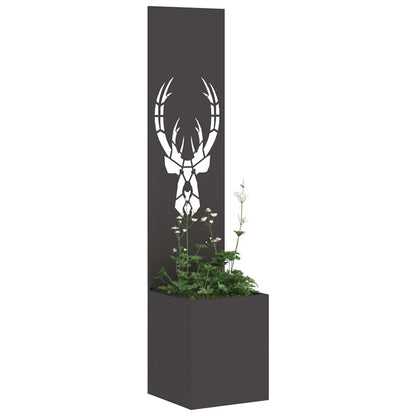 Garden Privacy Screen Black 32 x 32 x 150 cm Cold-rolled steel