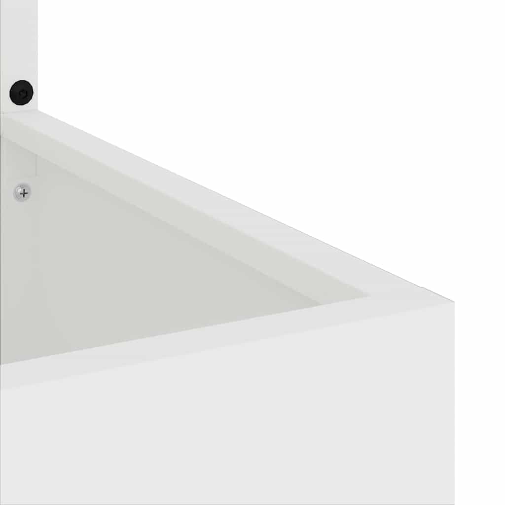 Garden Privacy Screen White 32 x 32 x 150 cm Cold-rolled steel