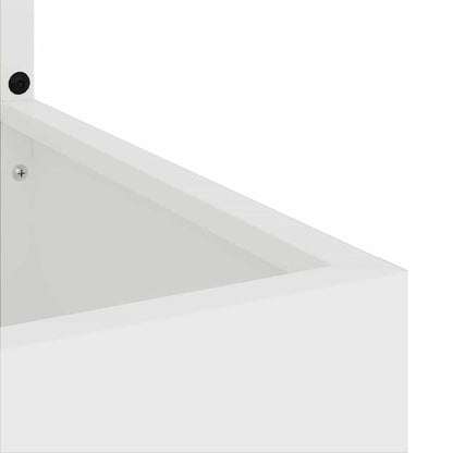 Garden Privacy Screen White 32 x 32 x 150 cm Cold-rolled steel