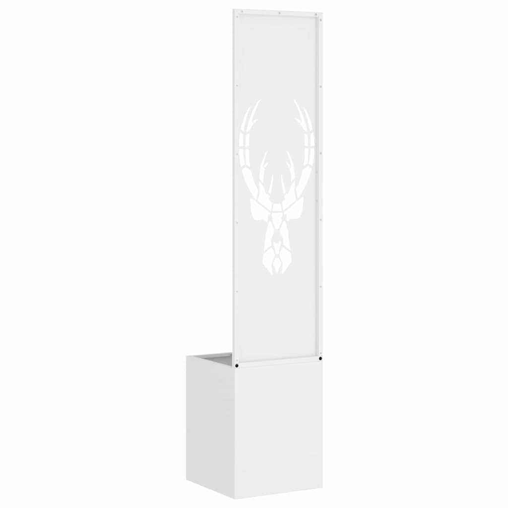 Garden Privacy Screen White 32 x 32 x 150 cm Cold-rolled steel