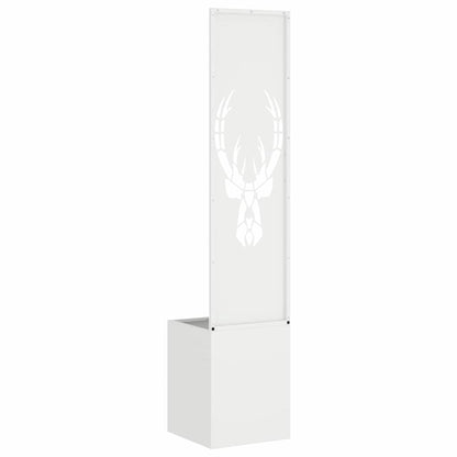 Garden Privacy Screen White 32 x 32 x 150 cm Cold-rolled steel