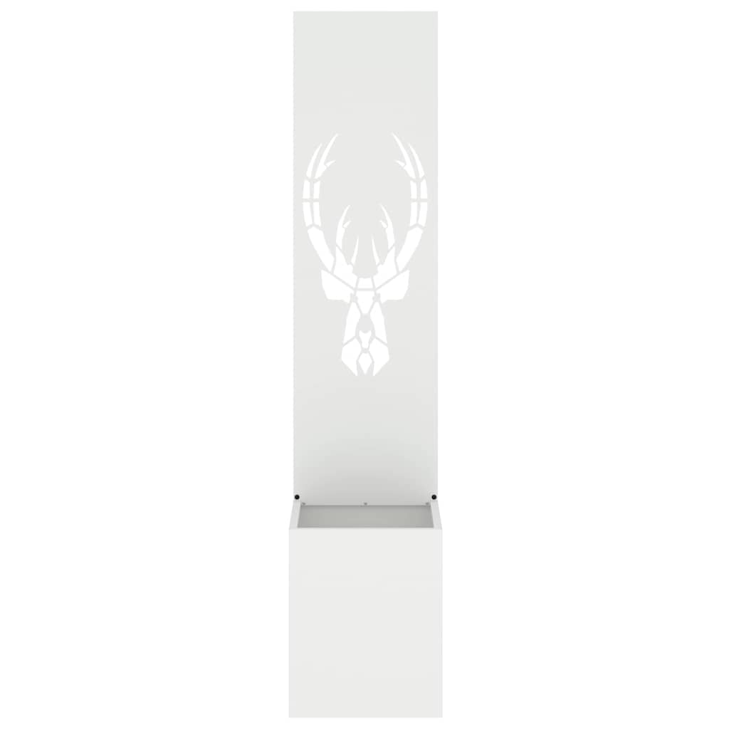 Garden Privacy Screen White 32 x 32 x 150 cm Cold-rolled steel