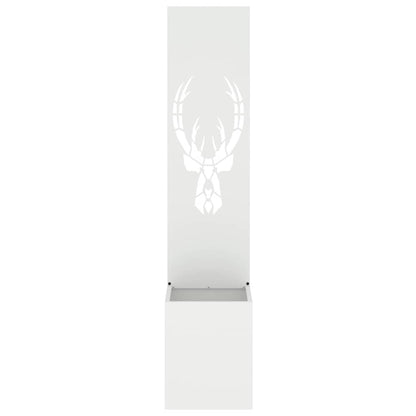 Garden Privacy Screen White 32 x 32 x 150 cm Cold-rolled steel