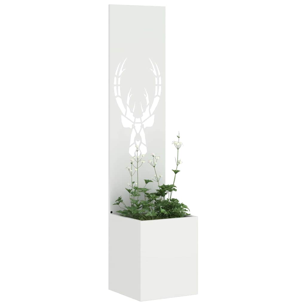 Garden Privacy Screen White 32 x 32 x 150 cm Cold-rolled steel