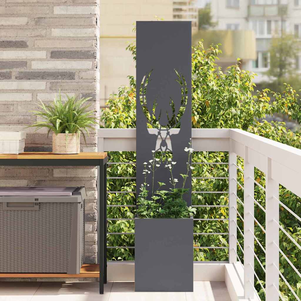 Garden Privacy Screen Animal Print Anthracite 32 x 32 x 150 cm