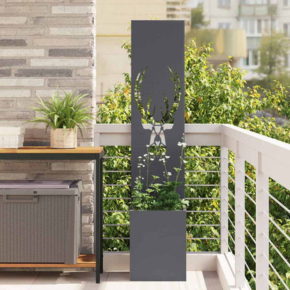 Garden Privacy Screen Animal Print Anthracite 32 x 32 x 150 cm