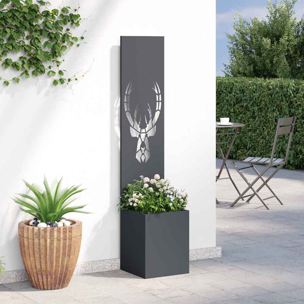 Garden Privacy Screen Animal Print Anthracite 32 x 32 x 150 cm