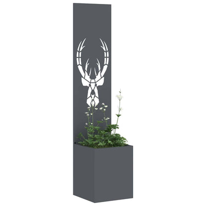 Garden Privacy Screen Animal Print Anthracite 32 x 32 x 150 cm