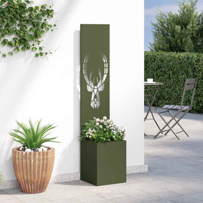 Garden Privacy Screen Animal Print Olive green 32 x 32 x 150 cm
