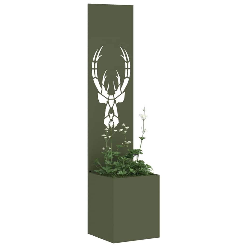Garden Privacy Screen Animal Print Olive green 32 x 32 x 150 cm