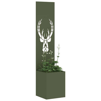 Garden Privacy Screen Animal Print Olive green 32 x 32 x 150 cm