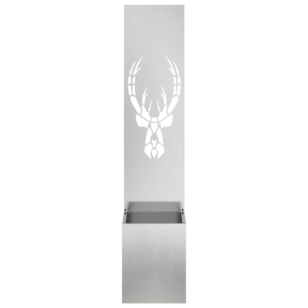 Garden Privacy Screen Sliver 32 x 32 x 150 cm Stainless steel