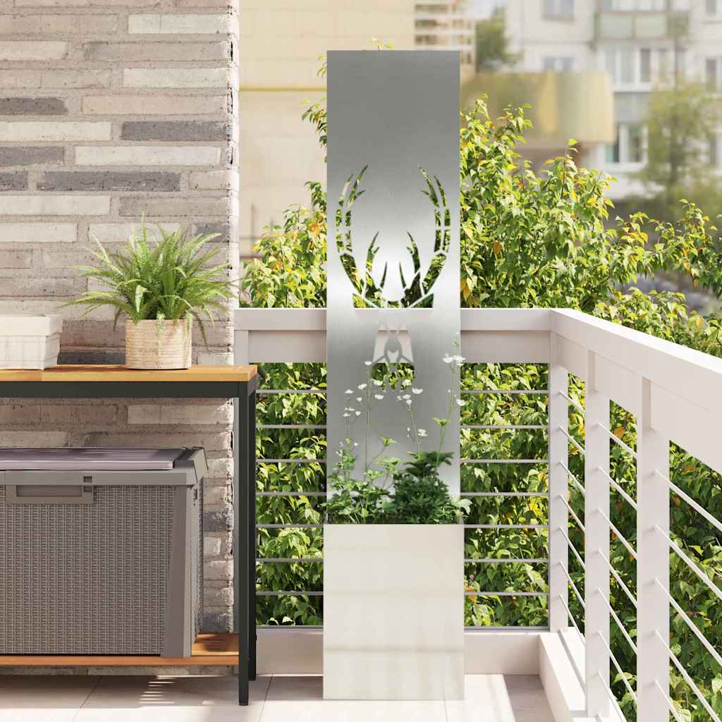 Garden Privacy Screen Silver 32 x 32 x 150 cm Galvanised steel