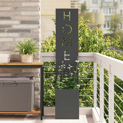 Garden Privacy Screen Black 32 x 32 x 150 cm Cold-rolled steel