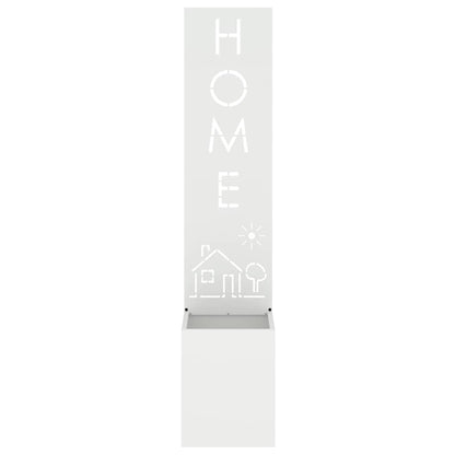Garden Privacy Screen White 32 x 32 x 150 cm Cold-rolled steel