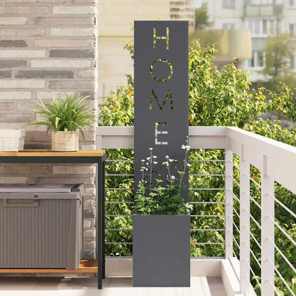Garden Privacy Screen Fretwork Anthracite 32 x 32 x 150 cm