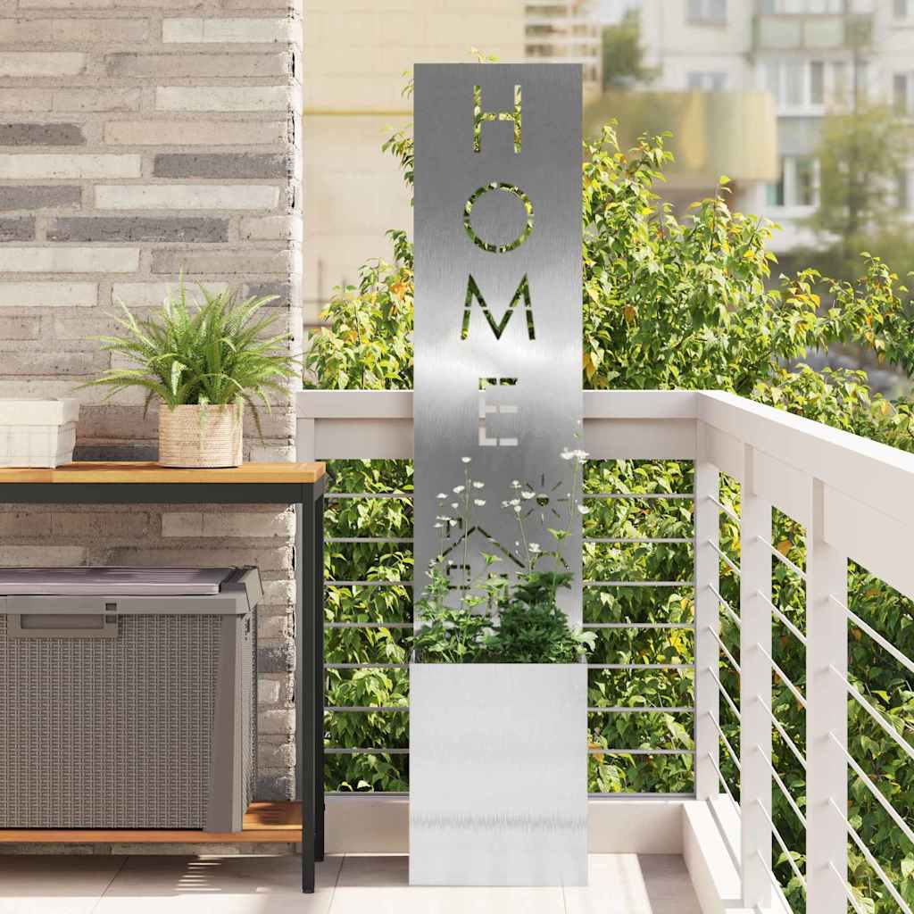 Garden Privacy Screen Sliver 32 x 32 x 150 cm Stainless steel
