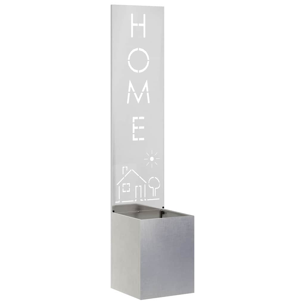 Garden Privacy Screen Sliver 32 x 32 x 150 cm Stainless steel