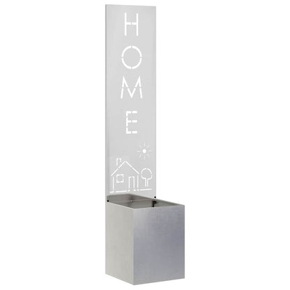 Garden Privacy Screen Sliver 32 x 32 x 150 cm Stainless steel