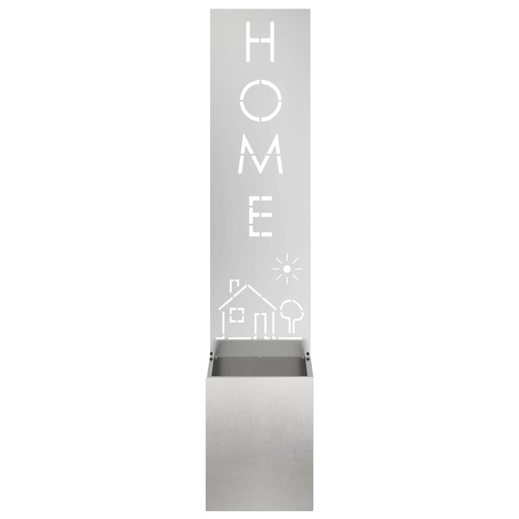 Garden Privacy Screen Sliver 32 x 32 x 150 cm Stainless steel