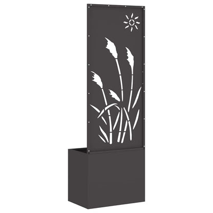 Garden Privacy Screen Black 50 x 150 cm Cold-rolled steel