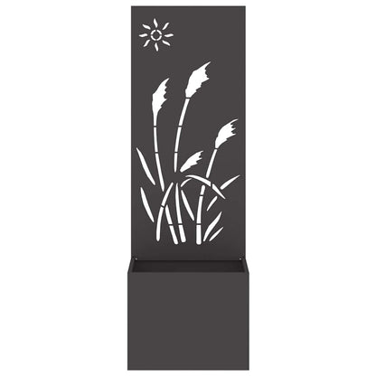 Garden Privacy Screen Black 50 x 150 cm Cold-rolled steel