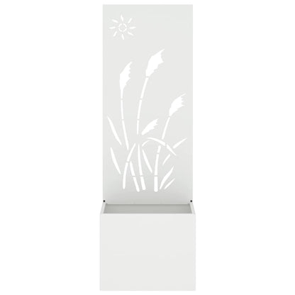 Garden Privacy Screen White 50 x 150 cm Cold-rolled steel