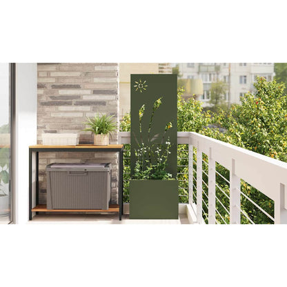 Garden Privacy Screen Olive green 50 x 140 cm Cold-rolled steel