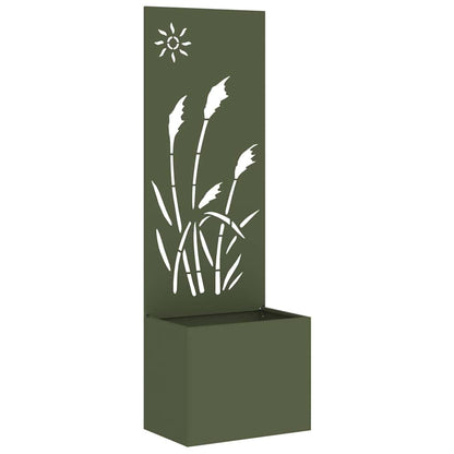 Garden Privacy Screen Olive green 50 x 140 cm Cold-rolled steel