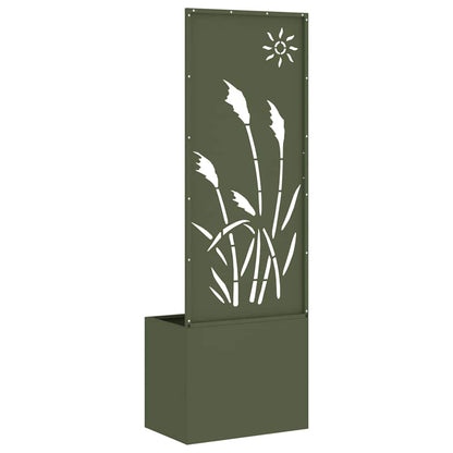 Garden Privacy Screen Olive green 50 x 140 cm Cold-rolled steel