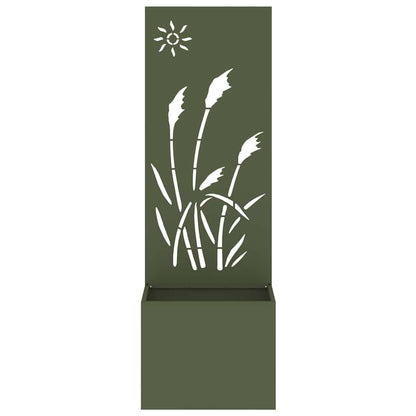 Garden Privacy Screen Olive green 50 x 140 cm Cold-rolled steel