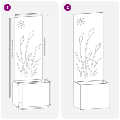 Garden Privacy Screen Sliver 50 x 150 cm Stainless steel