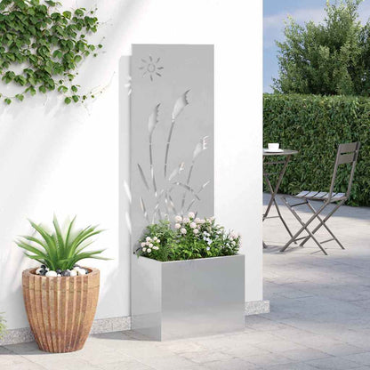Garden Privacy Screen Sliver 50 x 150 cm Stainless steel